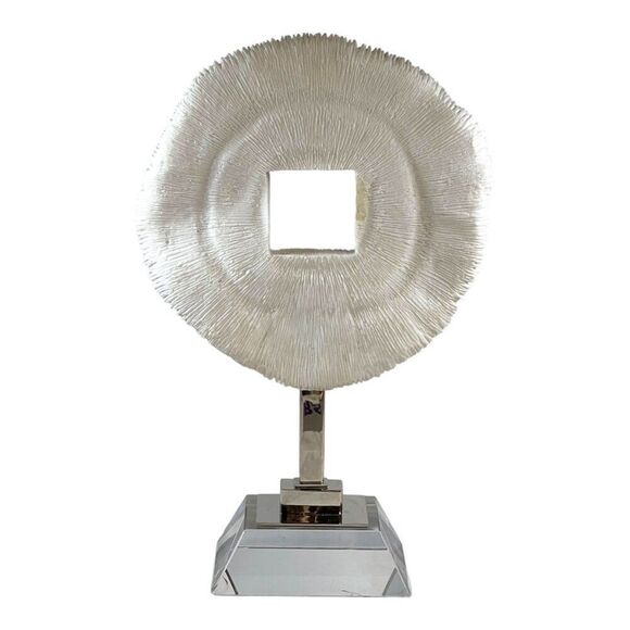 Large 10" Mushroom Coral Real Display Piece n Acrylic Base Beach Nautical Decor - Picture 1 of 7